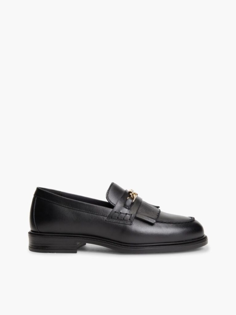 Μαύρο Δερμάτινα Loafers  Γυναίκες