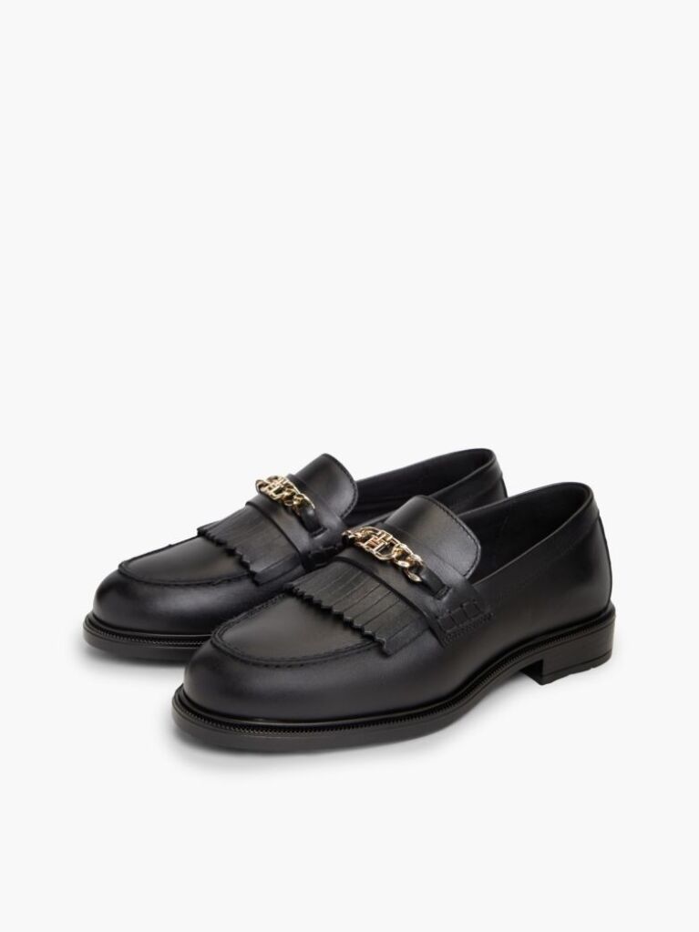 Μαύρο Δερμάτινα Loafers  Γυναίκες
