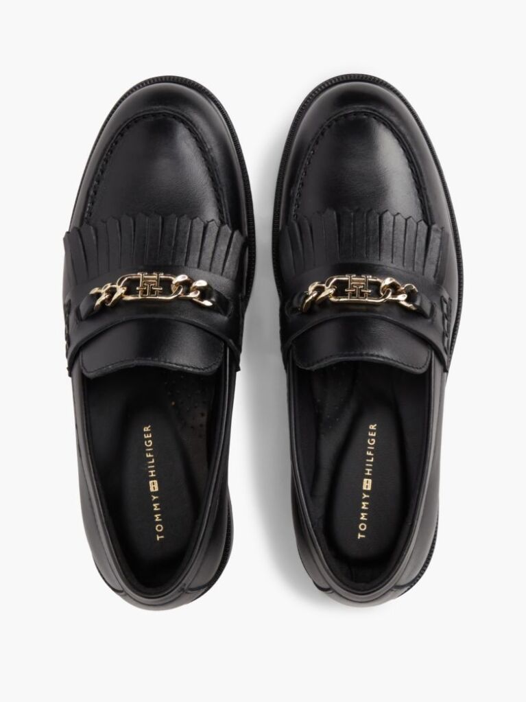 Μαύρο Δερμάτινα Loafers  Γυναίκες