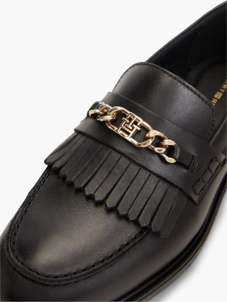 Μαύρο Δερμάτινα Loafers  Γυναίκες