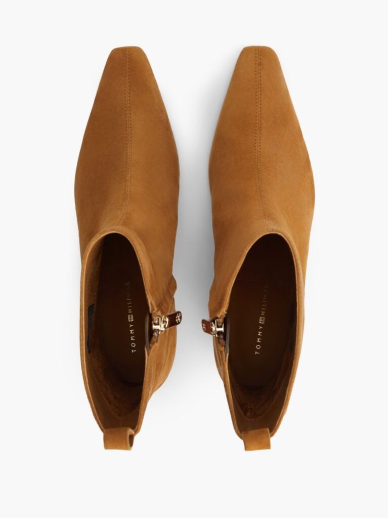 Brown Kitten Heel Suede Ankle Boots  Women