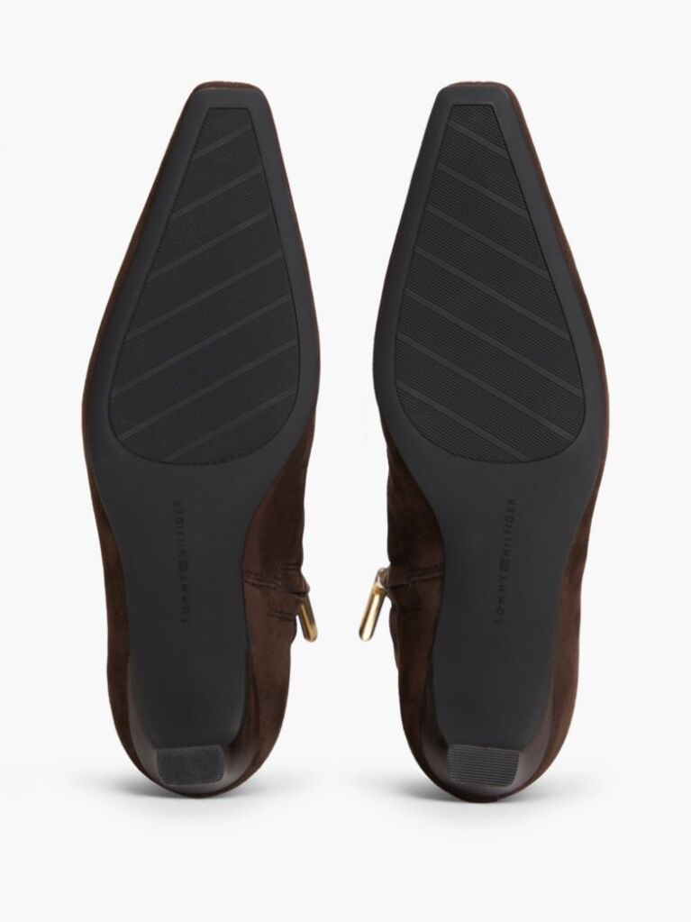 Brown Kitten Heel Suede Ankle Boots  Women