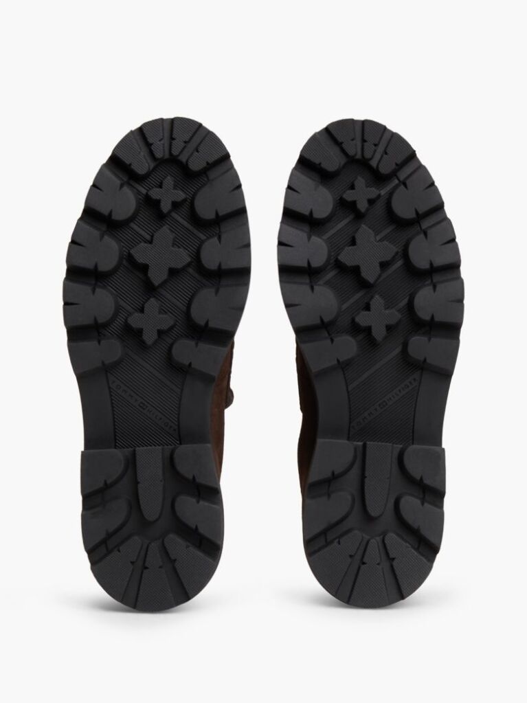 Καφέ TH Monogram Σουέτ Μποτάκια Σε Στιλ Loafer   Γυναίκες