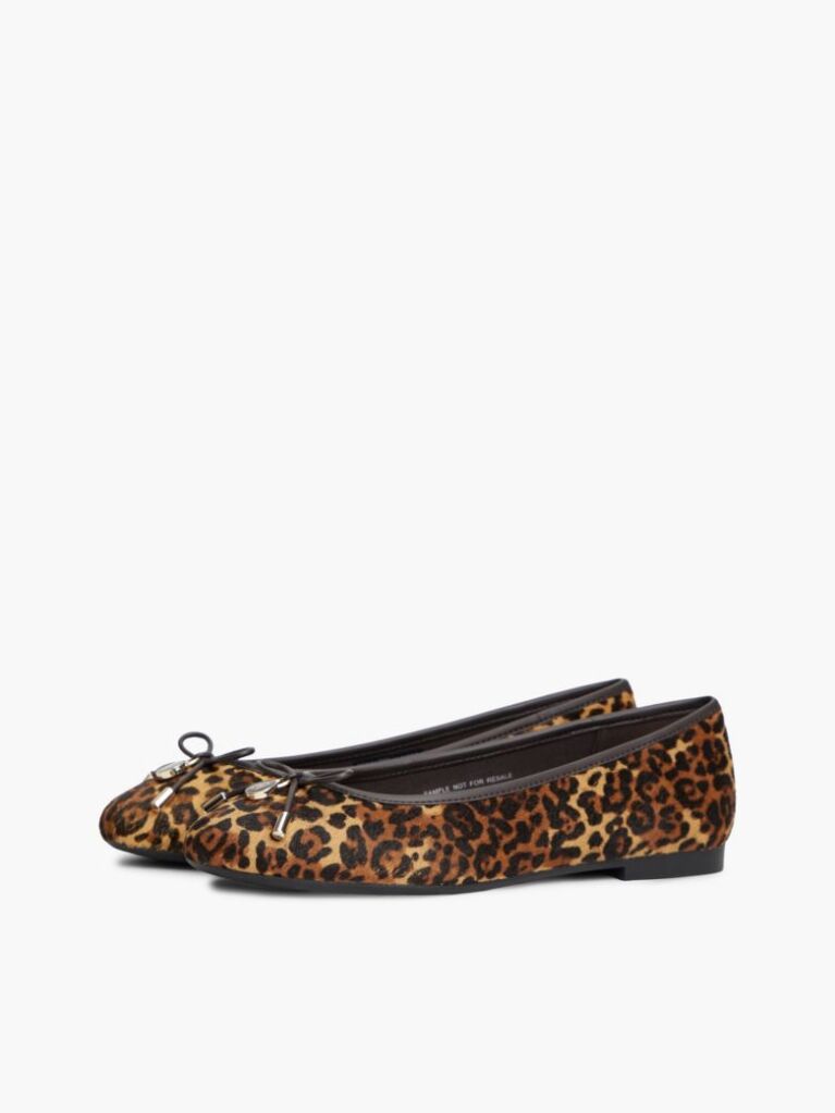 Multi Cheetah Print Charm Leather Ballerinas  Women
