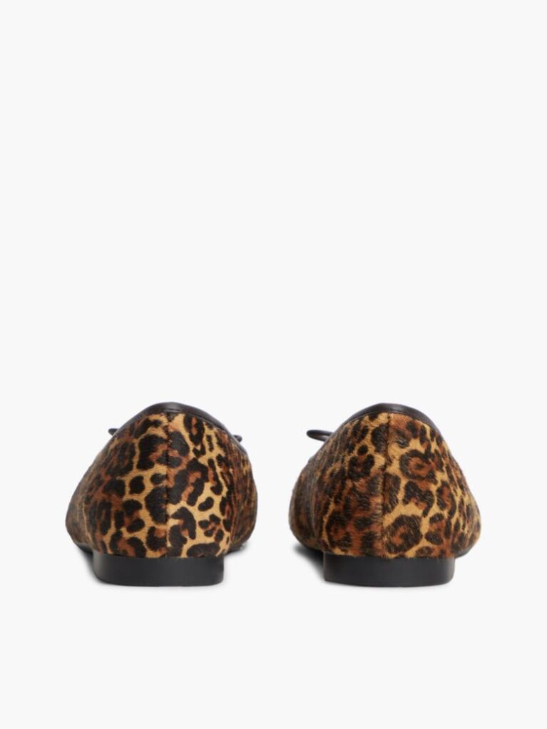 Multi Cheetah Print Charm Leather Ballerinas  Women