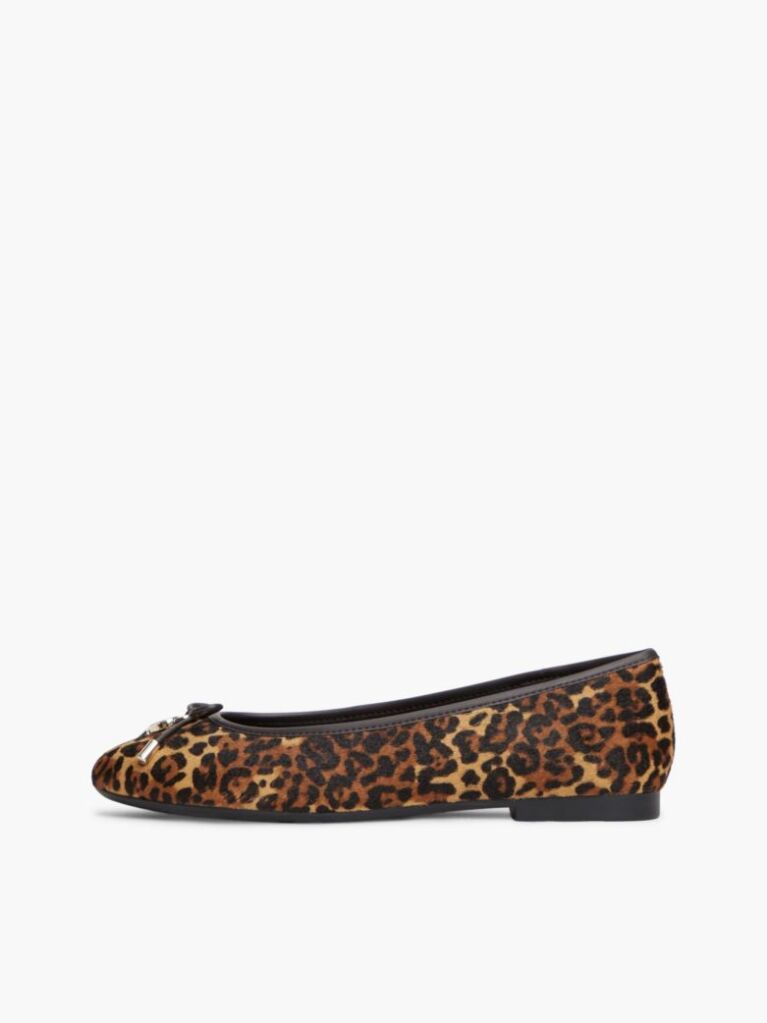 Multi Cheetah Print Charm Leather Ballerinas  Women