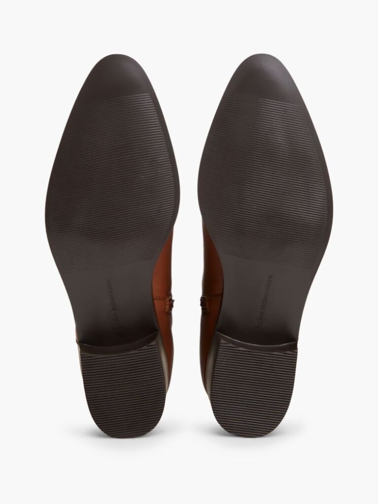 Brown Leather Zip-Up Ankle Boots  Women