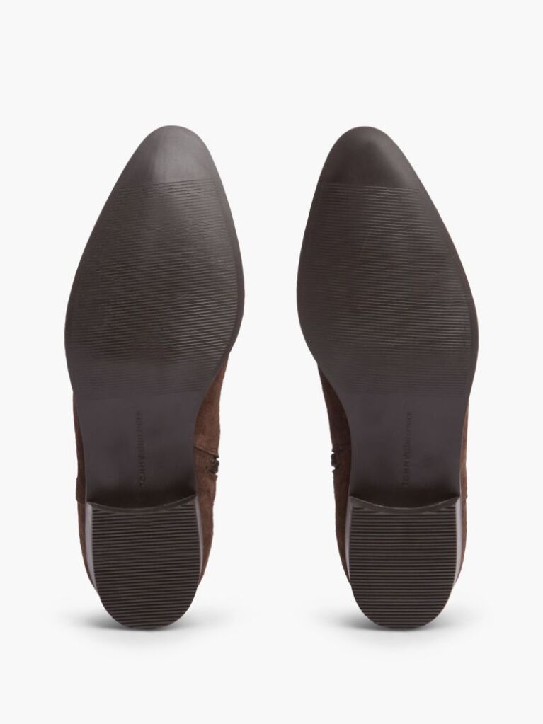 Brown Suede Zip-Up Ankle Boots  Women