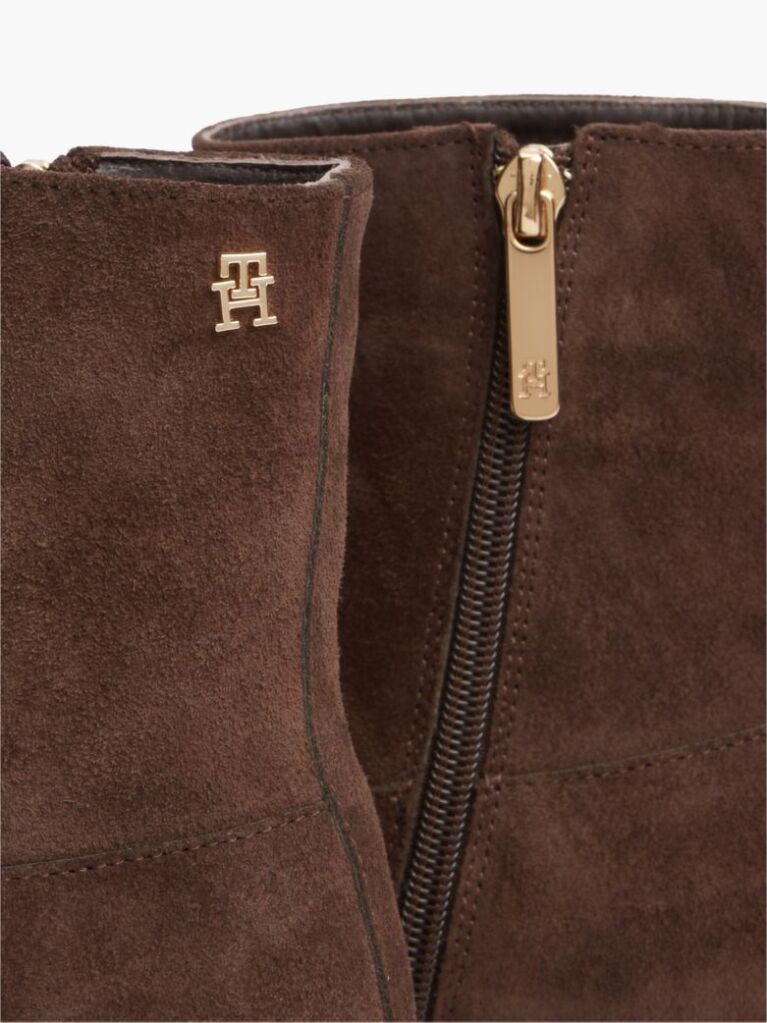 Brown Suede Zip-Up Ankle Boots  Women