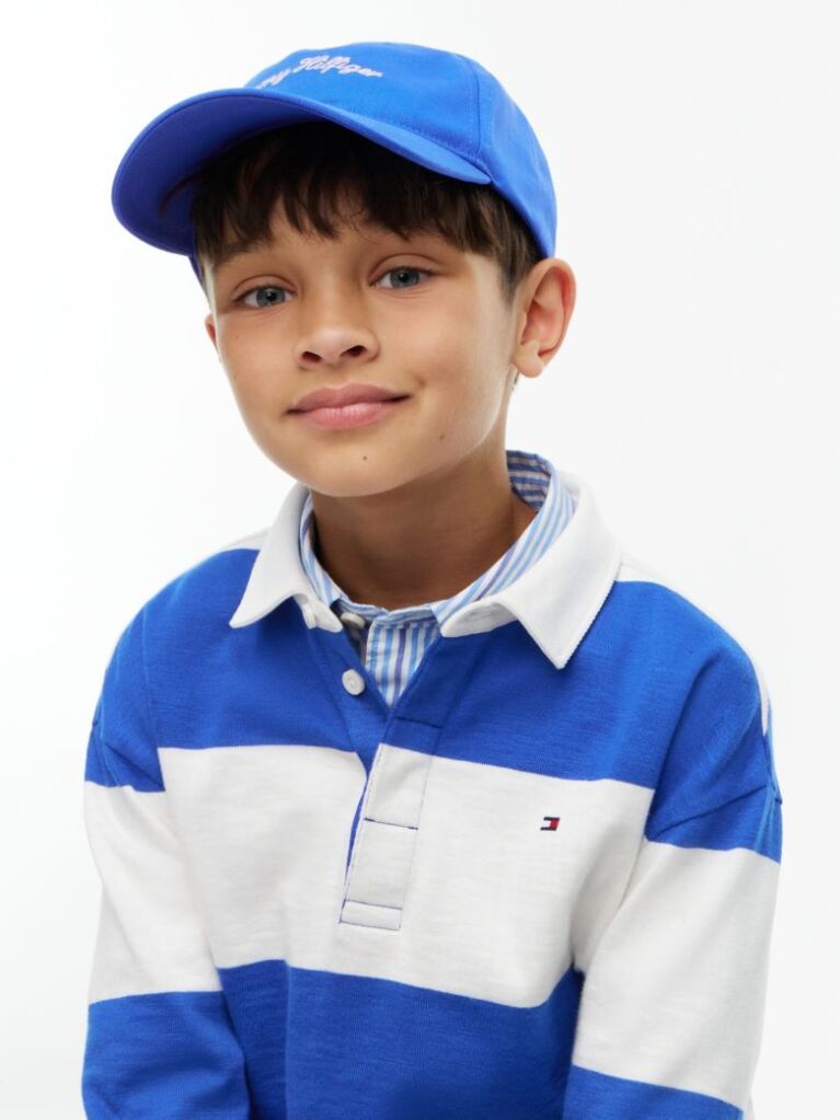 Blue Kids' Logo Embroidery Five-Panel Baseball Cap  Kids Unisex
