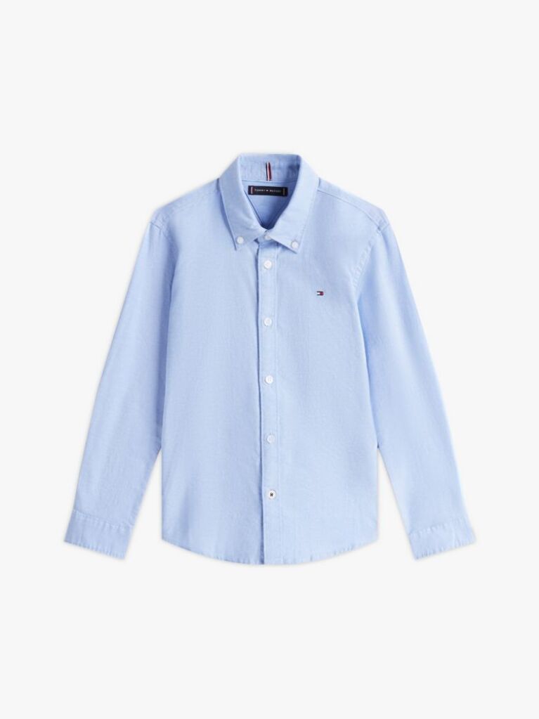 Blue Stretch Oxford Cotton Shirt  Boys