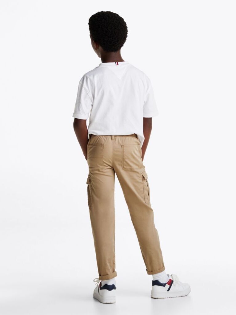 Beige Woven Cargo Trousers  Boys