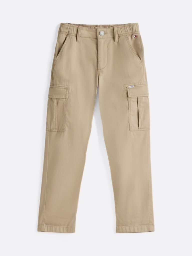 Beige Woven Cargo Trousers  Boys