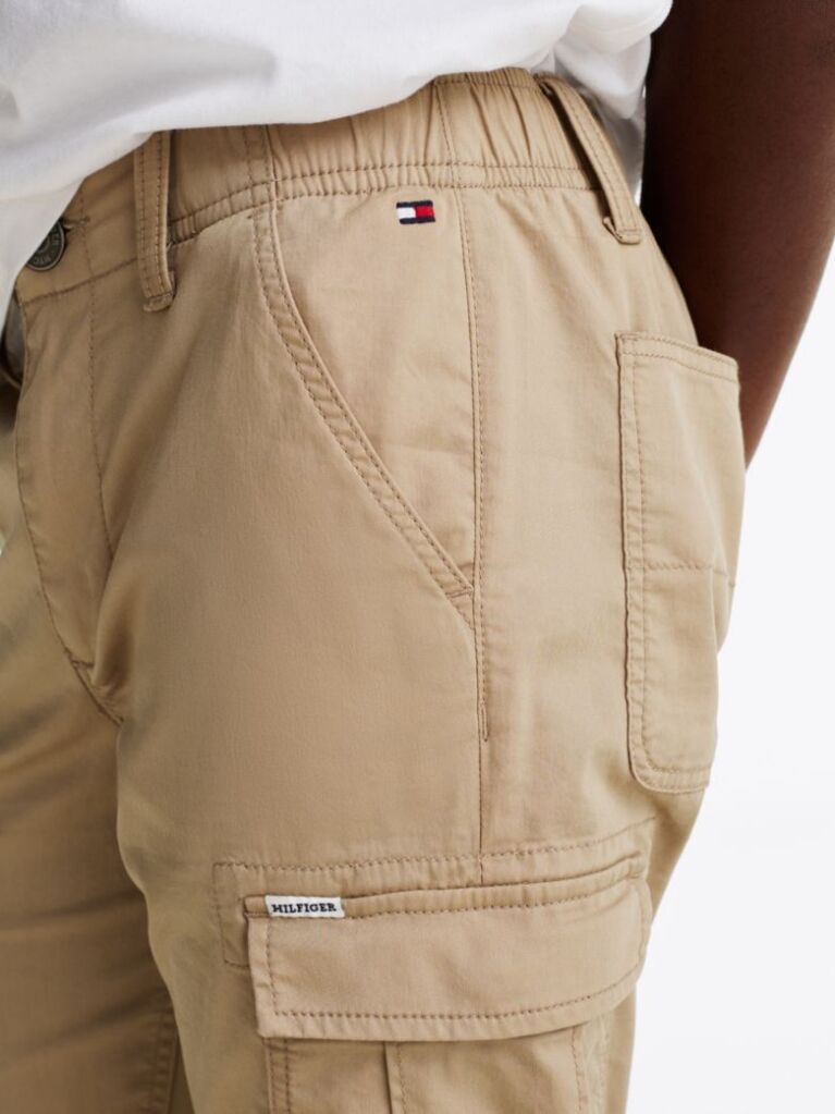 Beige Woven Cargo Trousers  Boys