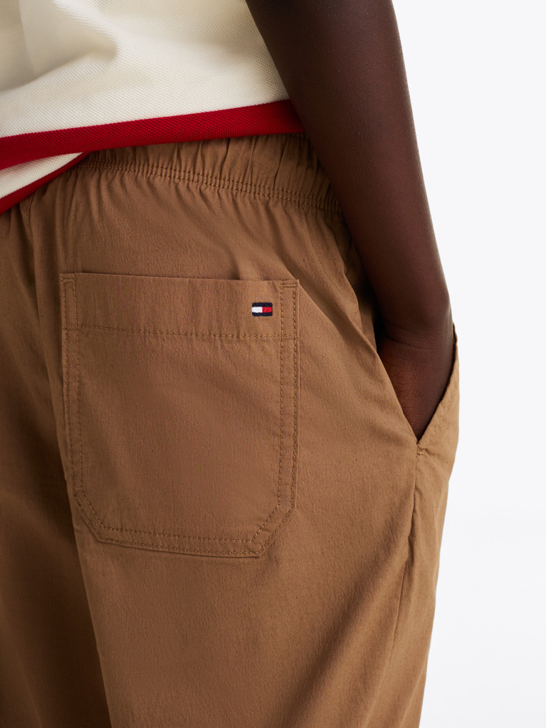 Khaki Lightweight Woven Drawstring Trousers  Boys