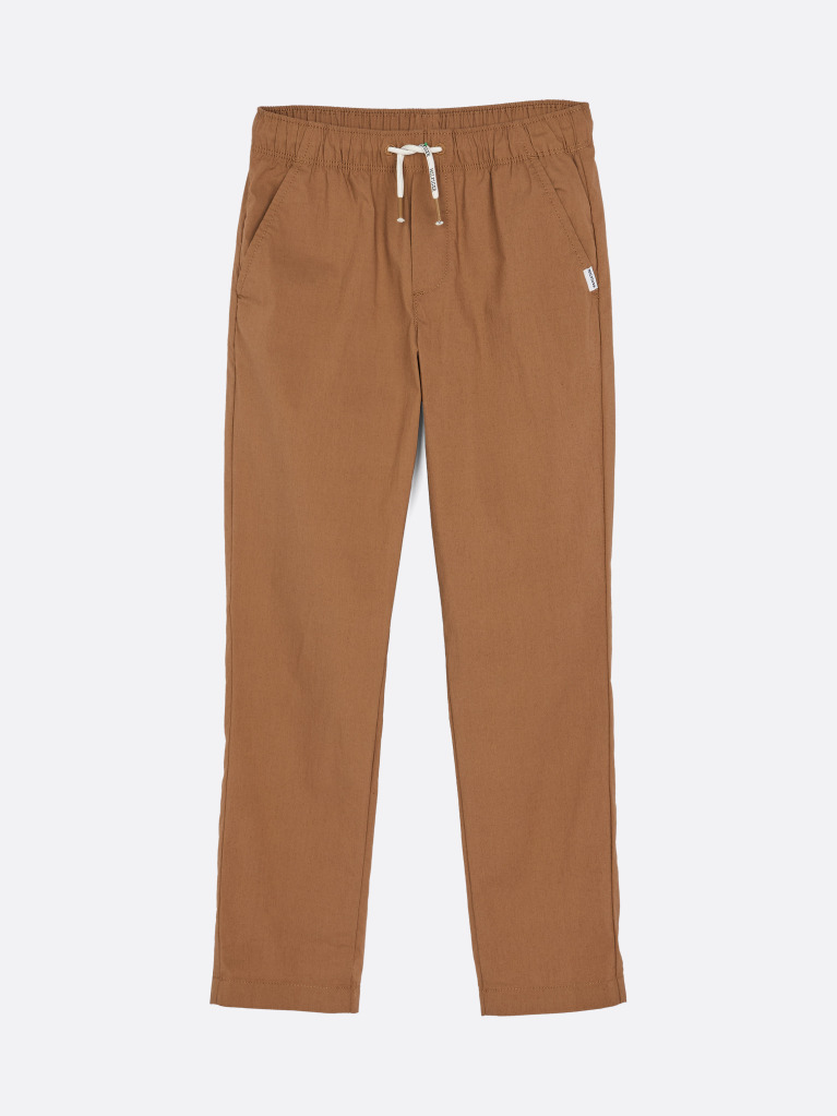 Khaki Lightweight Woven Drawstring Trousers  Boys