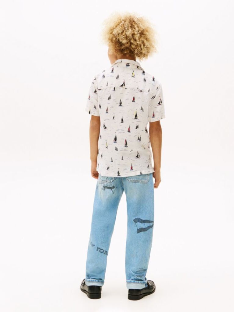 Multi Print Woven Short Sleeve Shirt  Boys