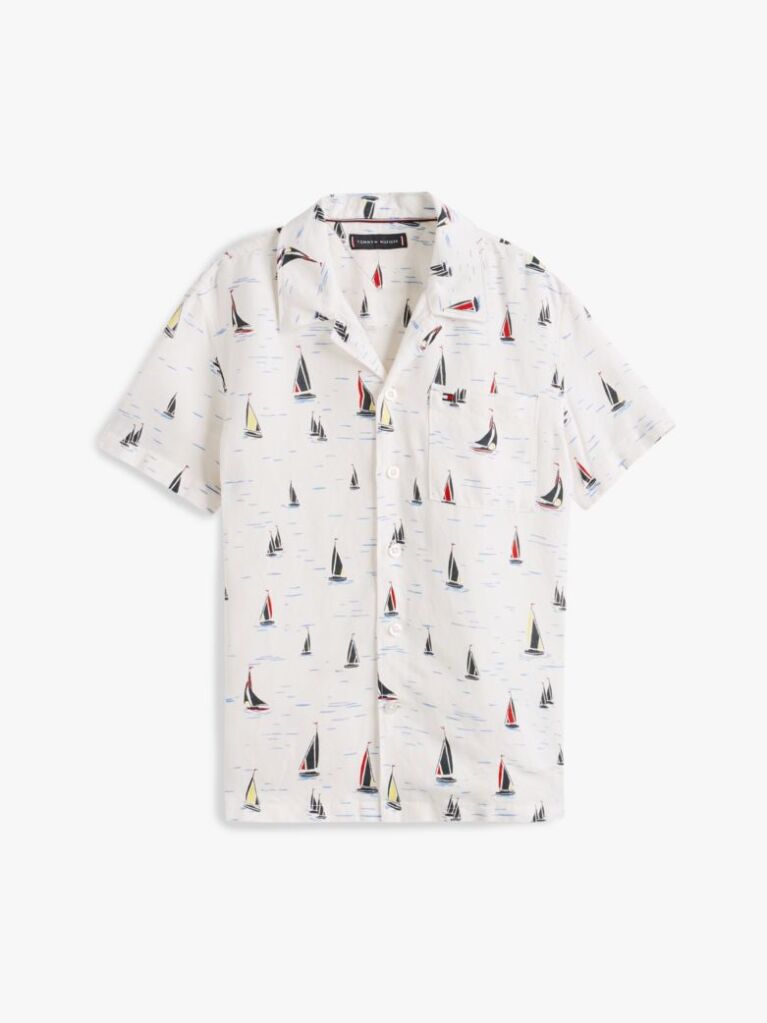 Multi Print Woven Short Sleeve Shirt  Boys