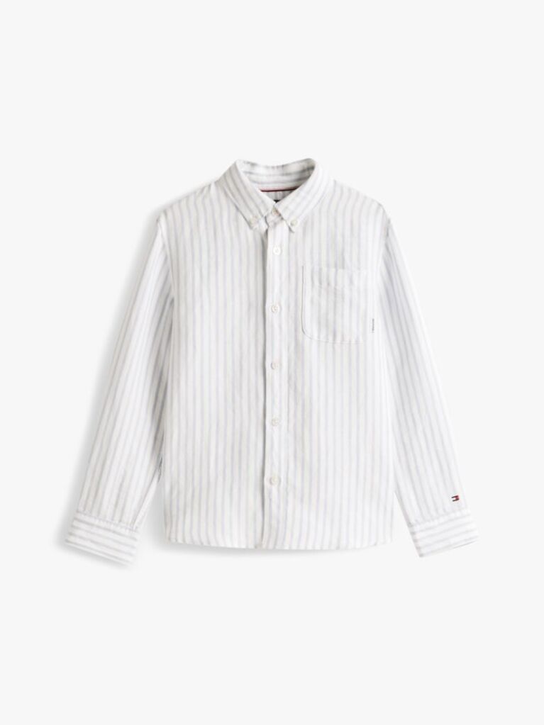 Multi Striped Linen Blend Shirt  Boys