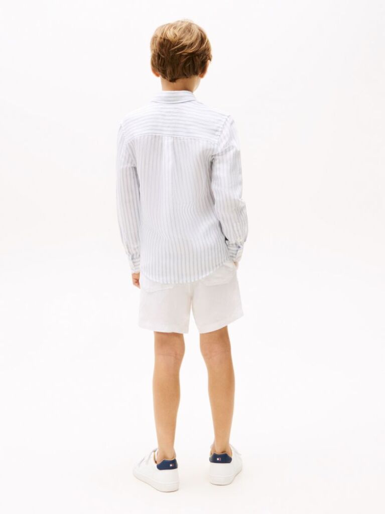 Multi Striped Linen Blend Shirt  Boys