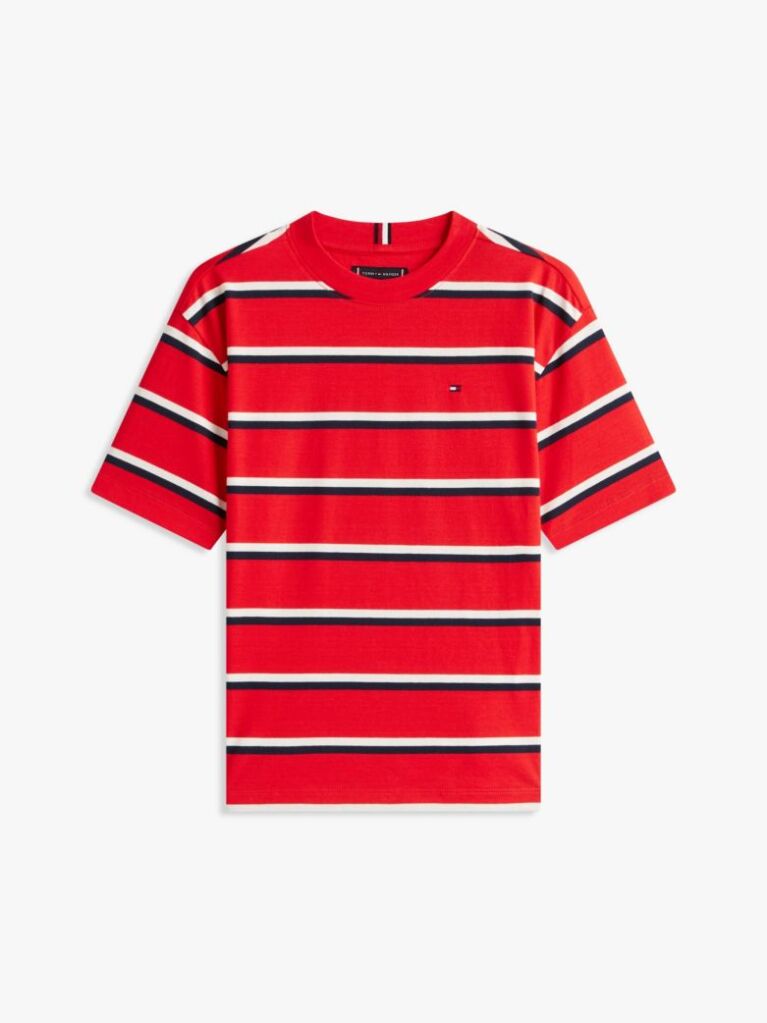 Κόκκινο T-Shirt Με Κεντητή Σημαία Και Κανονική Λαιμόκοψη  Αγόρια