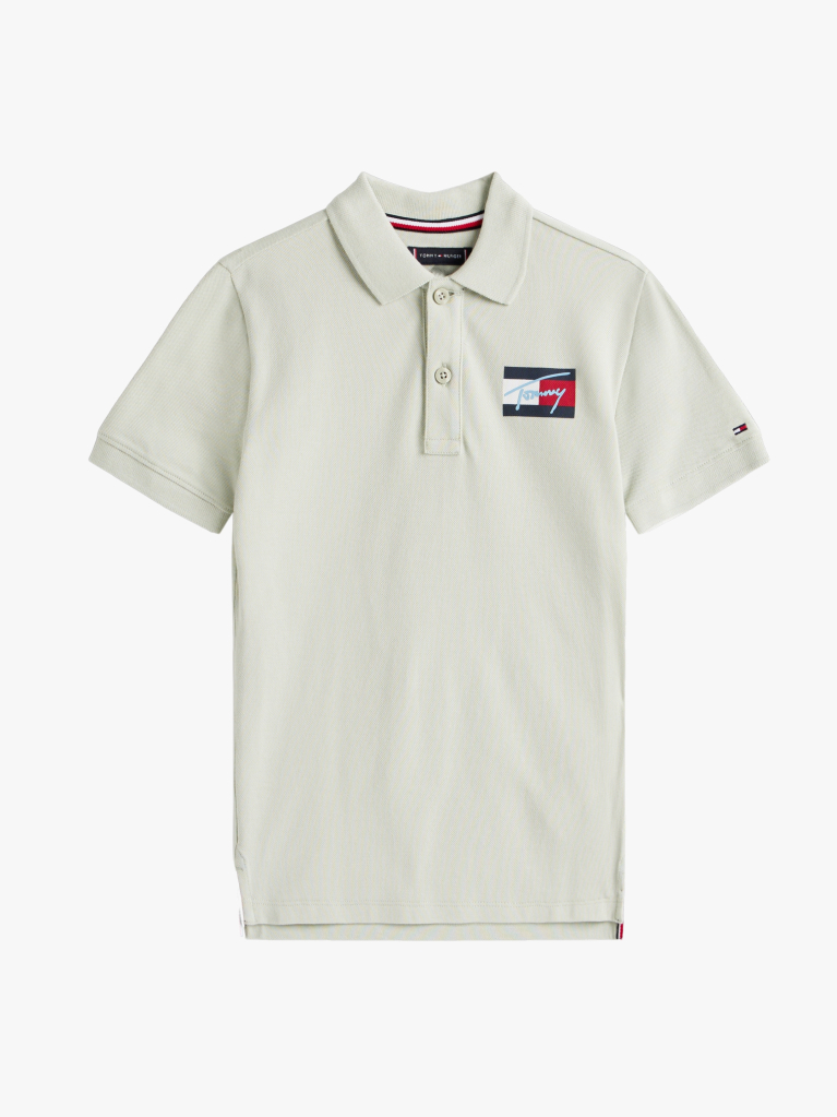 Green Signature Logo Regular Fit Polo Shirt  Boys