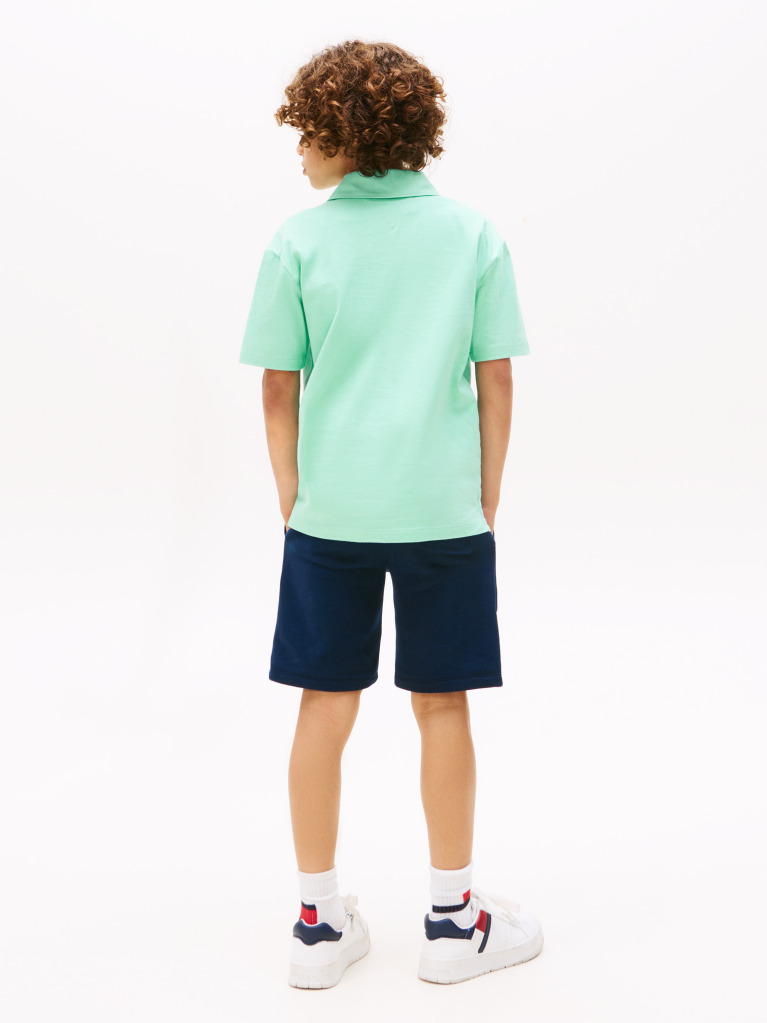 Green Mixed Logo Regular Fit Polo Shirt  Boys