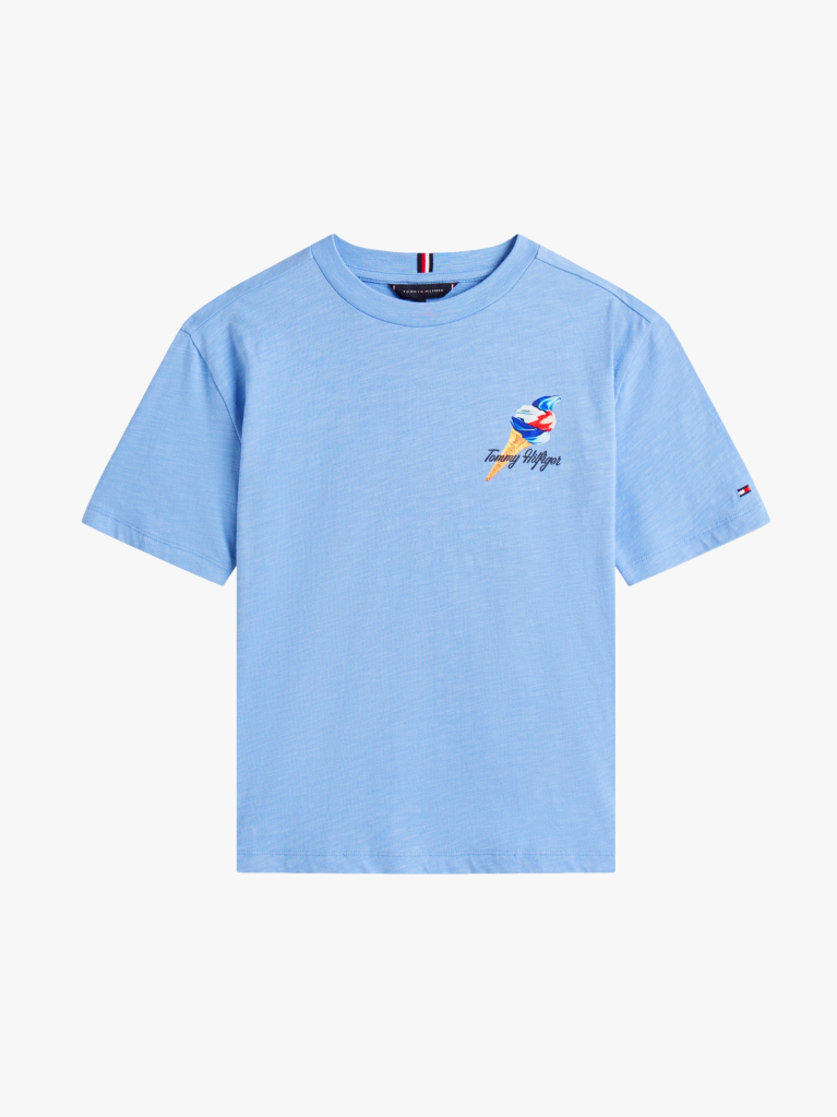 Μπλε T-Shirt Με Σχέδιο Στο Πίσω Μέρος  Αγόρια