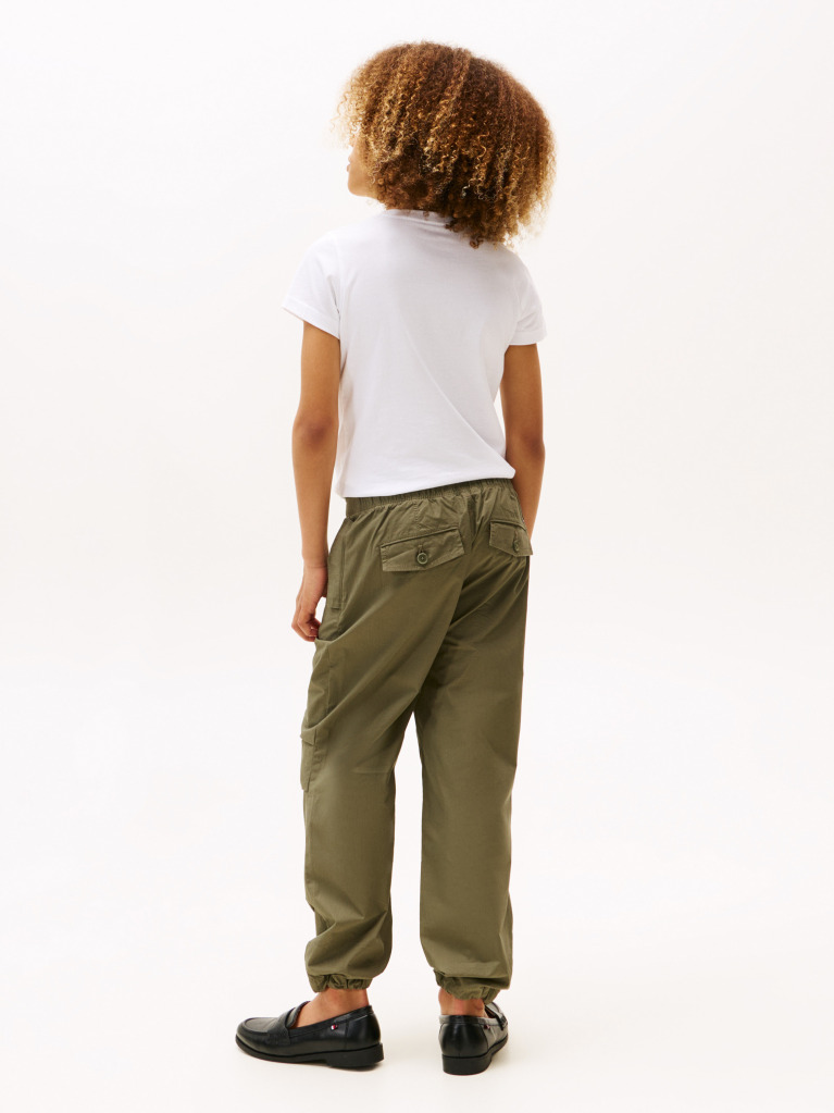 Green Relaxed Parachute Trousers  Boys