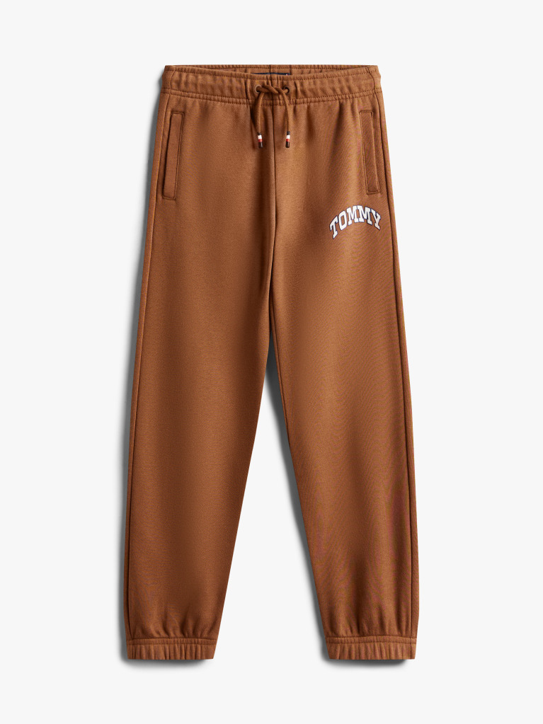 Brown Varsity Logo Print Fleece Joggers  Boys