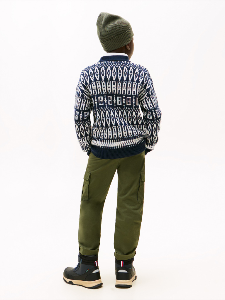 Multi Fair Isle Crew Neck Jumper  Boys