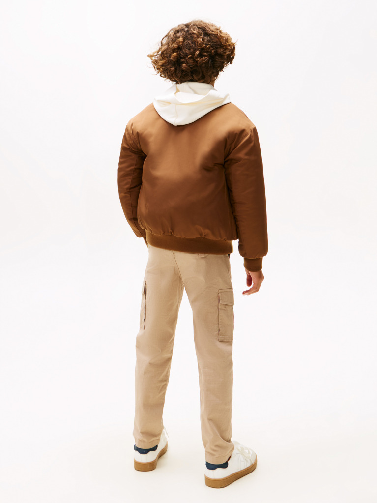 Brown Varsity Reversible Relaxed Bomber Jacket  Boys