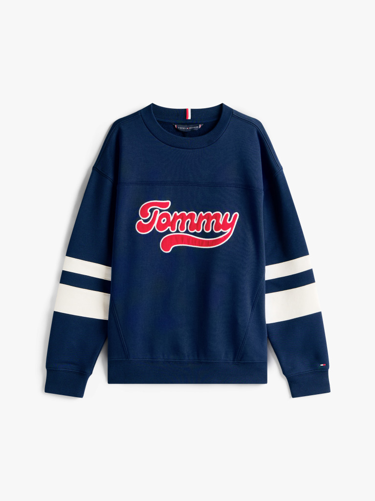 Μπλε Varsity Φούτερ Με Colour-Blocked Σχέδιο Και Λογότυπο  Αγόρια