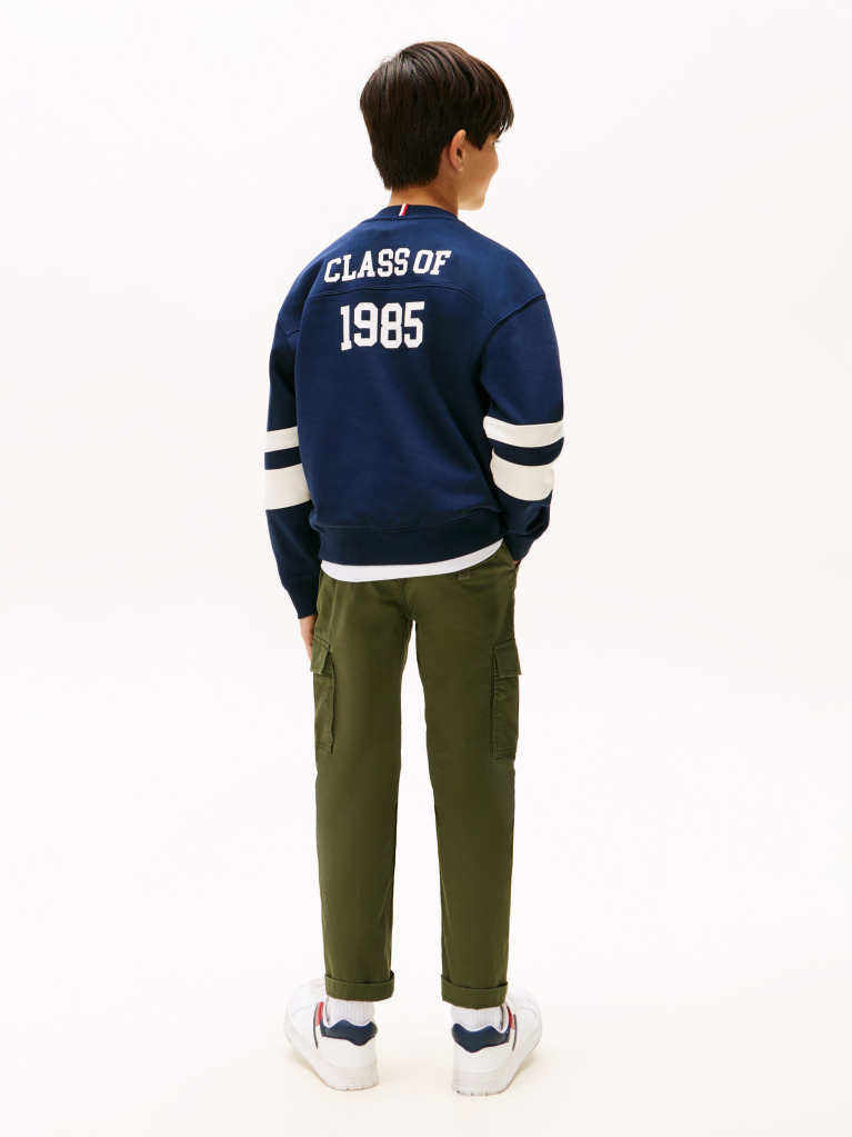 Μπλε Varsity Φούτερ Με Colour-Blocked Σχέδιο Και Λογότυπο  Αγόρια