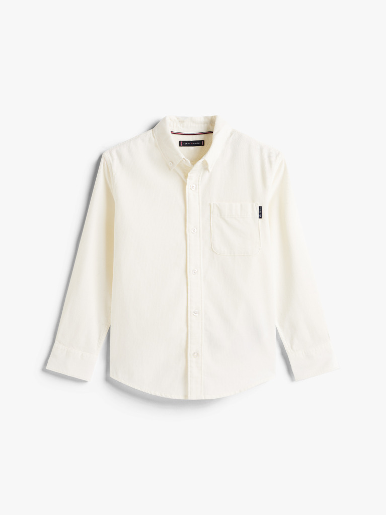 Beige Regular Fit Corduroy Shirt  Boys