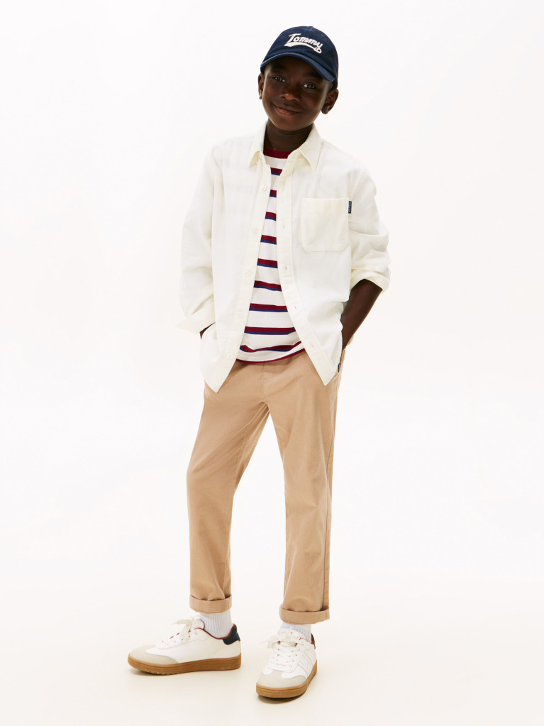 Beige Regular Fit Corduroy Shirt  Boys