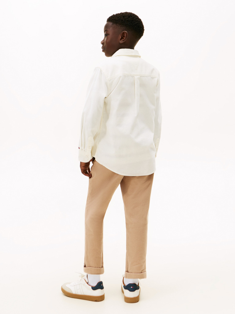 Beige Regular Fit Corduroy Shirt  Boys