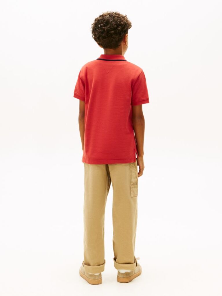 Red Graphic Polo Knit Polo Shirt  Boys