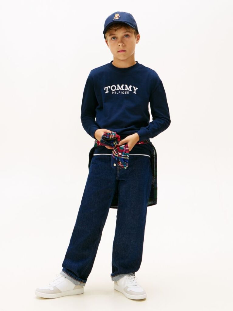 Blue Logo Print Long Sleeve T-Shirt  Boys