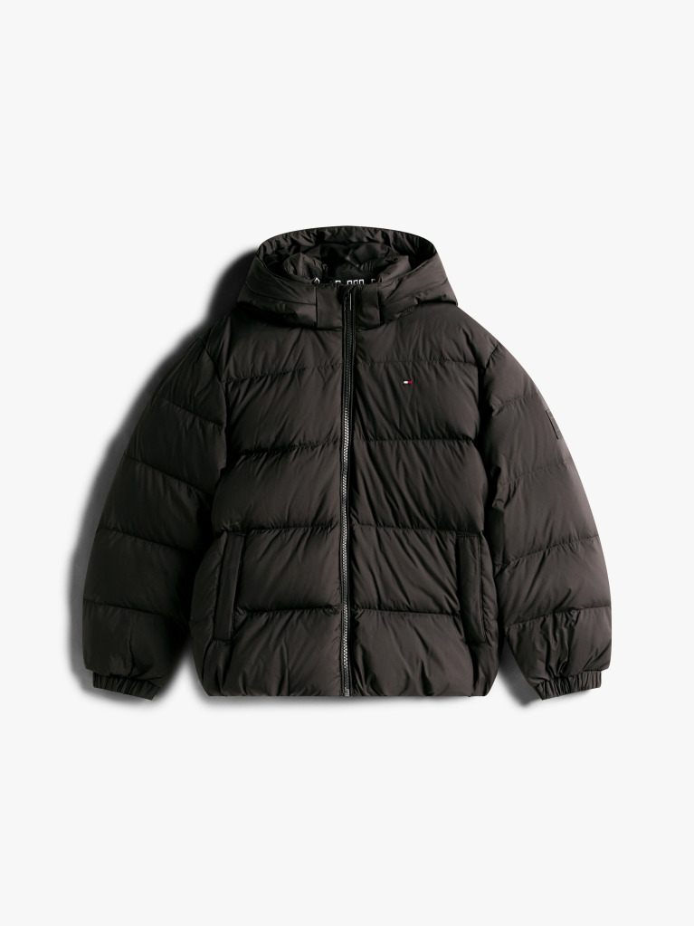 Black Essential Down Puffer Jacket  Boys