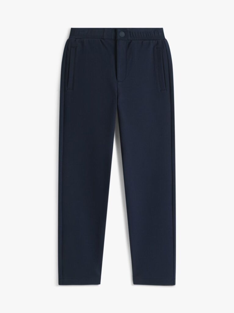 Blue Pique Pull On Straight Pants  Boys