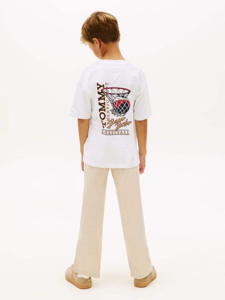 White Back Graphic Crew Neck T-Shirt  Boys
