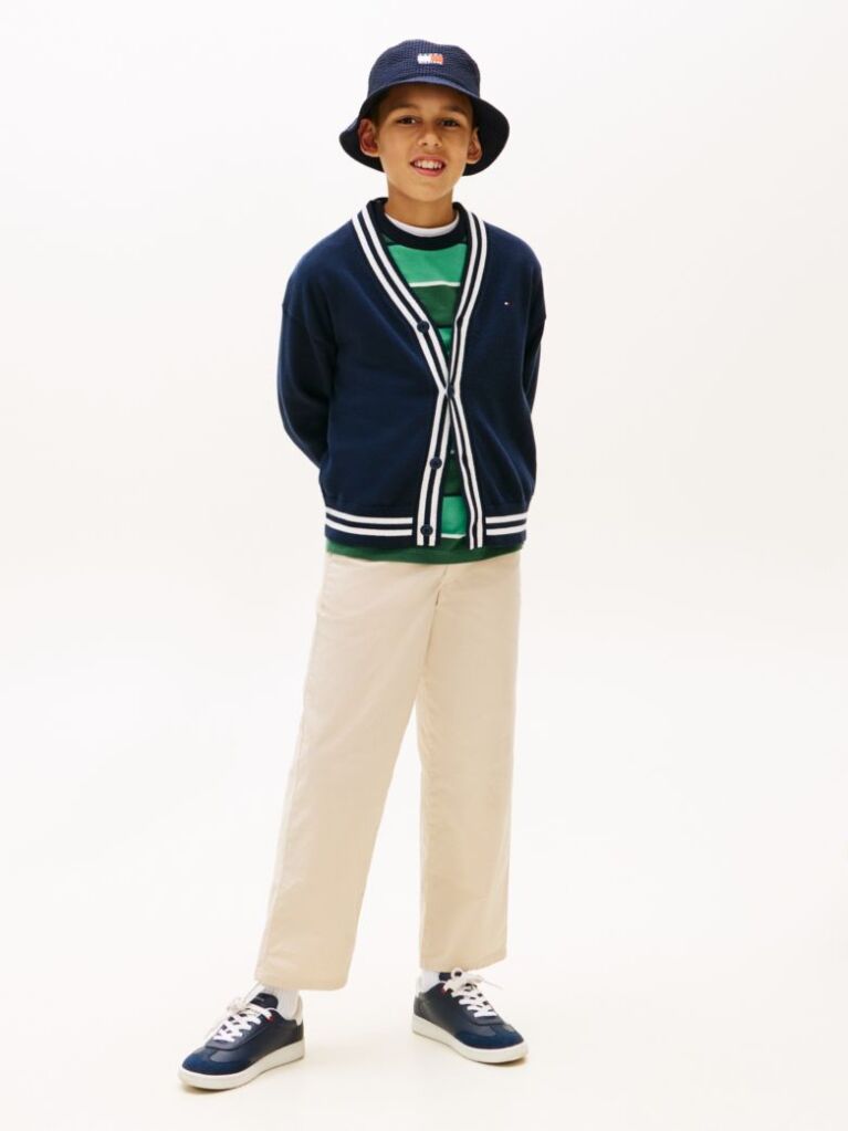 Beige Essential Lightweight Twill Loose Chinos  Boys