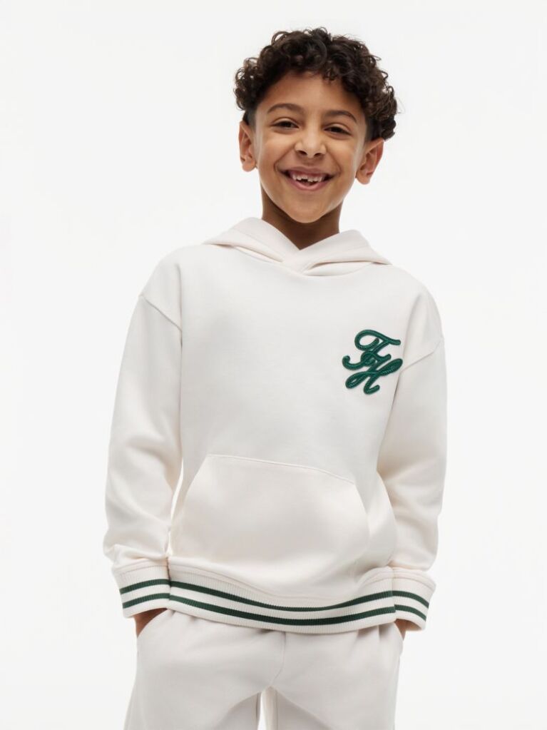 Μπεζ Hoody Με Κεντητό Λογότυπο  Αγόρια