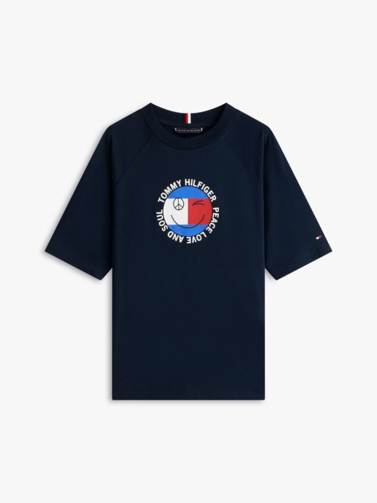 Μπλε Βαμβακερό T-Shirt Με Smiley Λογότυπο  Αγόρια