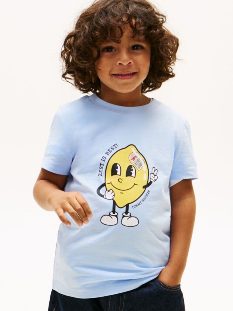 Μπλε Βαμβακερό T-Shirt Με Graphic Σχέδιο  Αγόρια