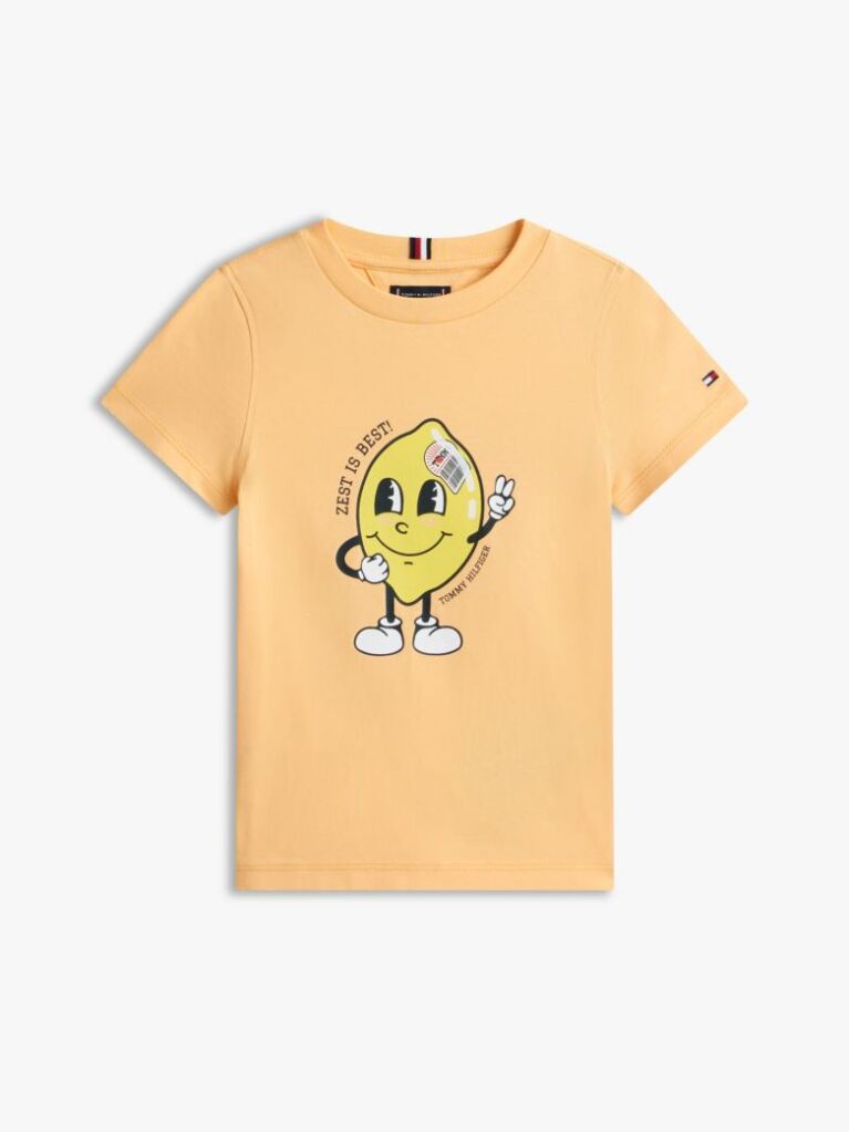 Πορτοκαλί Βαμβακερό T-Shirt Με Graphic Σχέδιο  Αγόρια