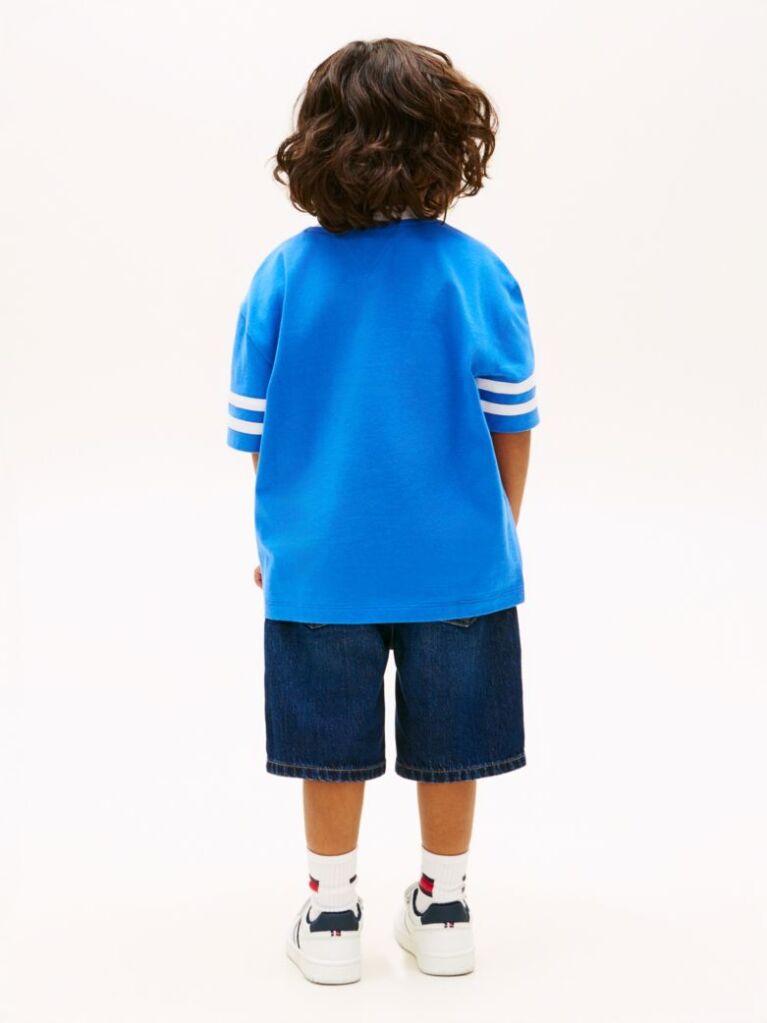 Blue Wavy Flag Graphic Jersey T-Shirt  Boys