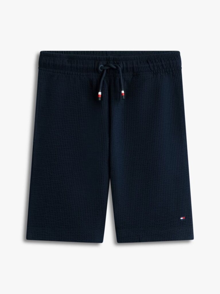Blue Jersey Seersucker Sweat Shorts  Boys