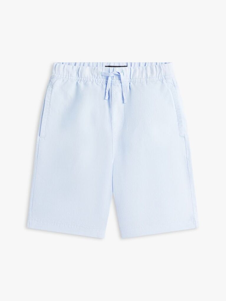 Blue Linen Blend Relaxed Shorts  Boys